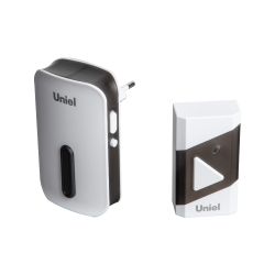 UDB-095W-R1T1-38S-BL-WH Звонок электронный. 220В. Радиус действия 150 м. Черный с белым. ТМ Uniel