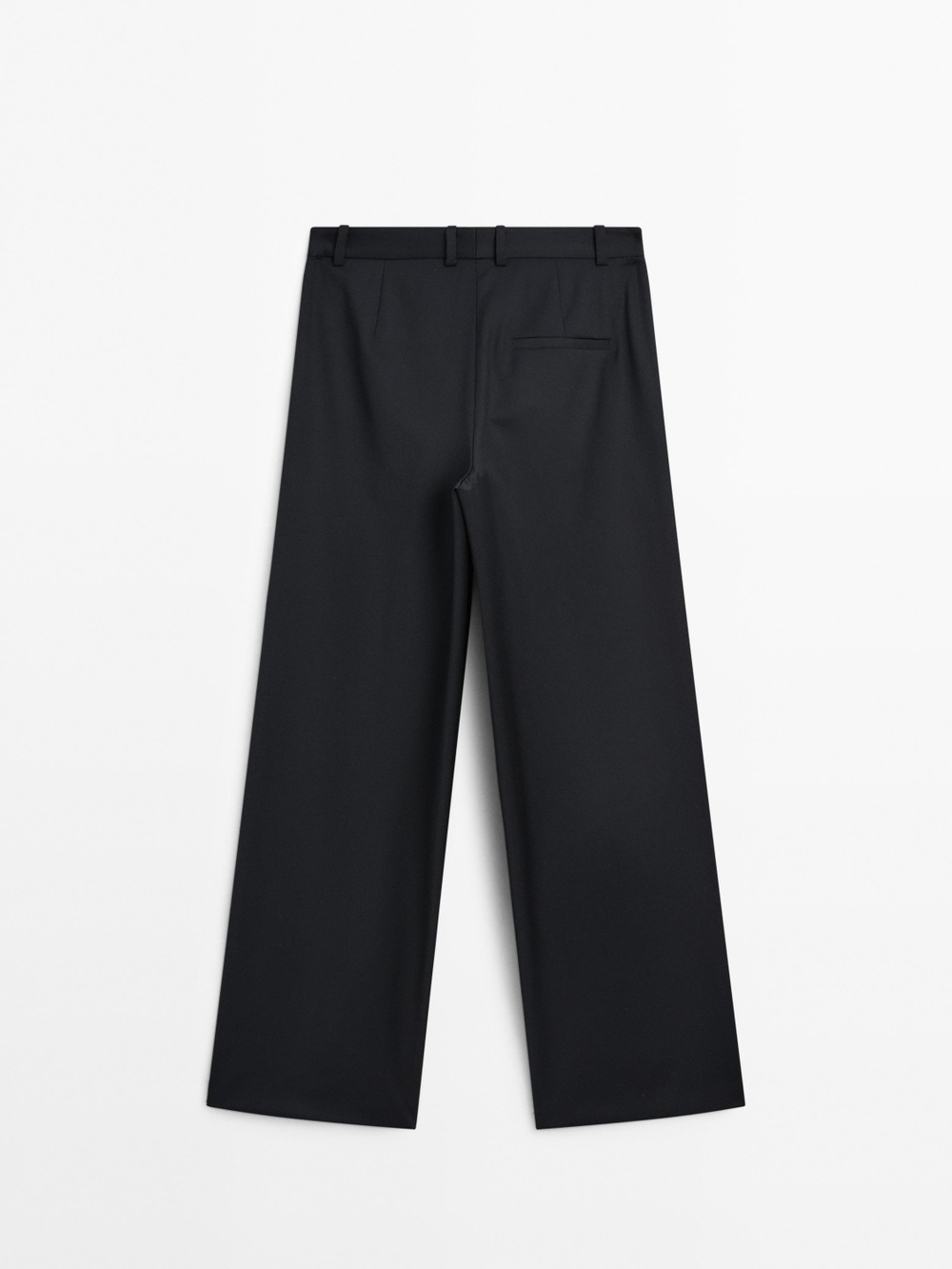 Massimo Dutti Брюки с выточками из сверхтонкой шерсти, темно-синий