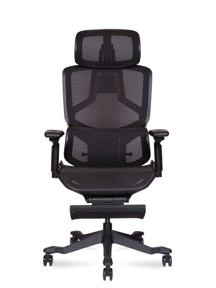 Кресло офисное Норден / Купер блэк / Cooper black / черный пластик / бронзовый пластик