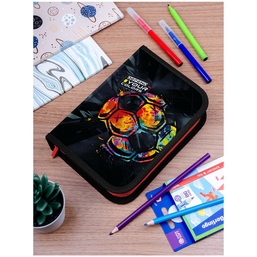 Пенал 1 отделение 200х140х40 Berlingo Lifestyle, откидная планка, ткань