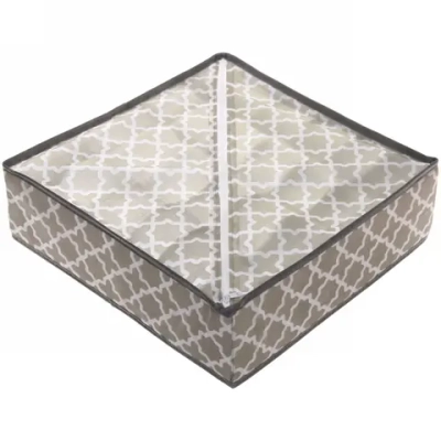 Кофр - органайзер для хранения вещей «ЛОККИ», цвет бежевый, 24 отделения, 32*32*10см