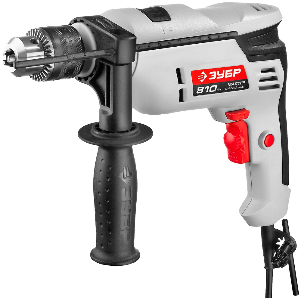 Дрель ударная ЗУБР ДУ-810 ЭРМ2 в коробке(ДУ-810 ЭРМ2)