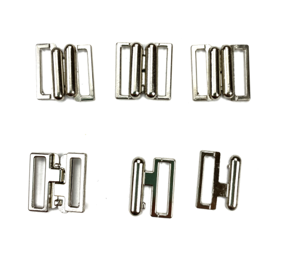 Застежка металл серебро 15 мм