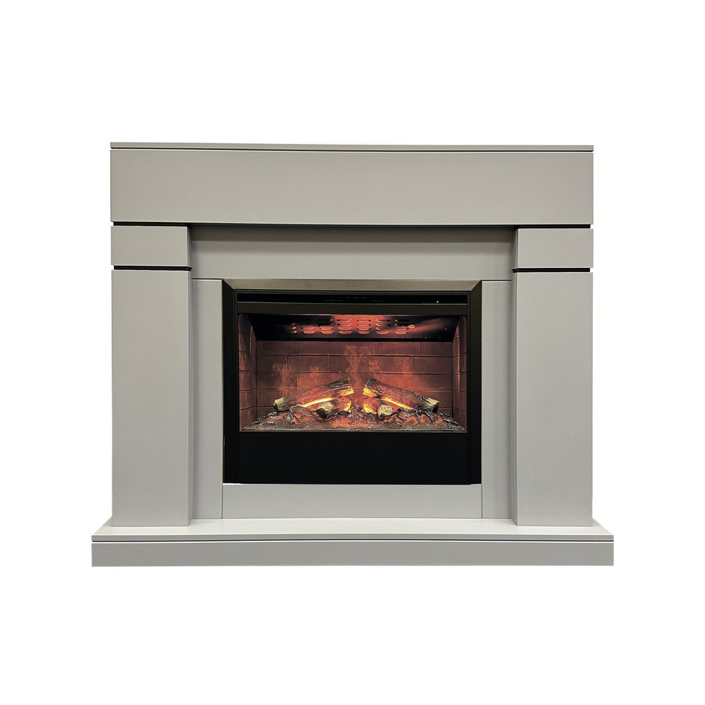 Электрокамин RealFlame Lindelse 26 GR серый, графит c очагом 3D Helios 26