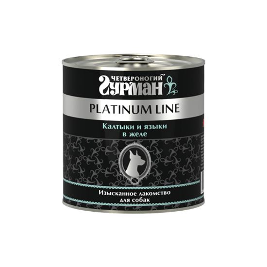 Четвероногий Гурман Platinum Line для собак Калтыки и языки в желе