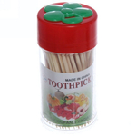 Зубочистки 90шт «Цветок» в пластиковой банке