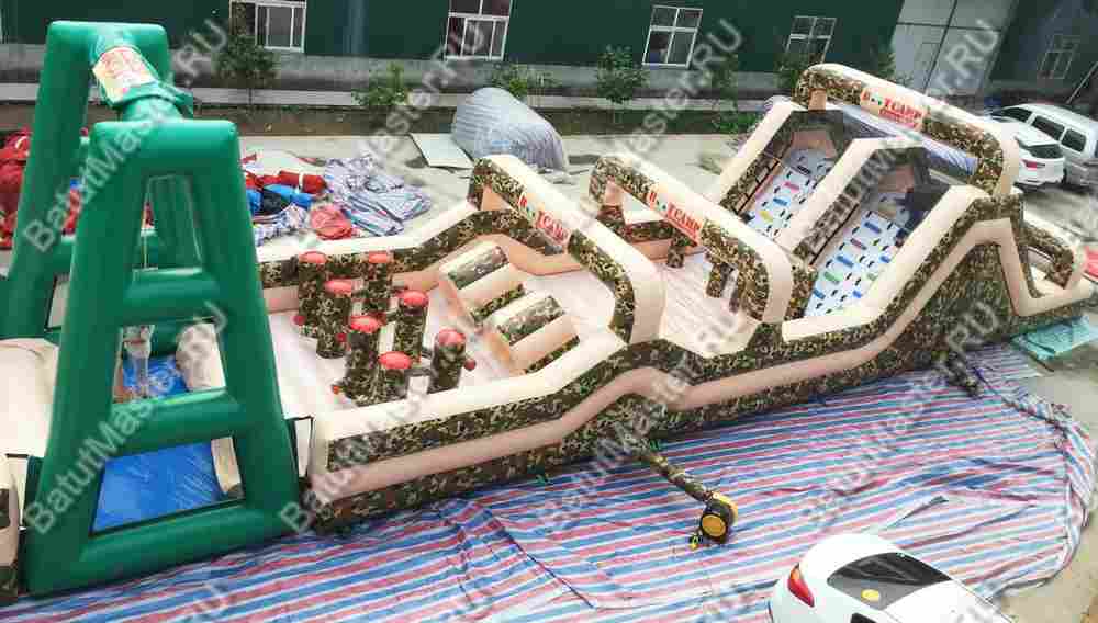 Надувная полоса препятствий "Патриот" 24*3*5 м