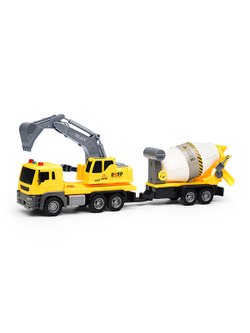 Игровая машинка Экскаватор с бетономешалкой (JS152)