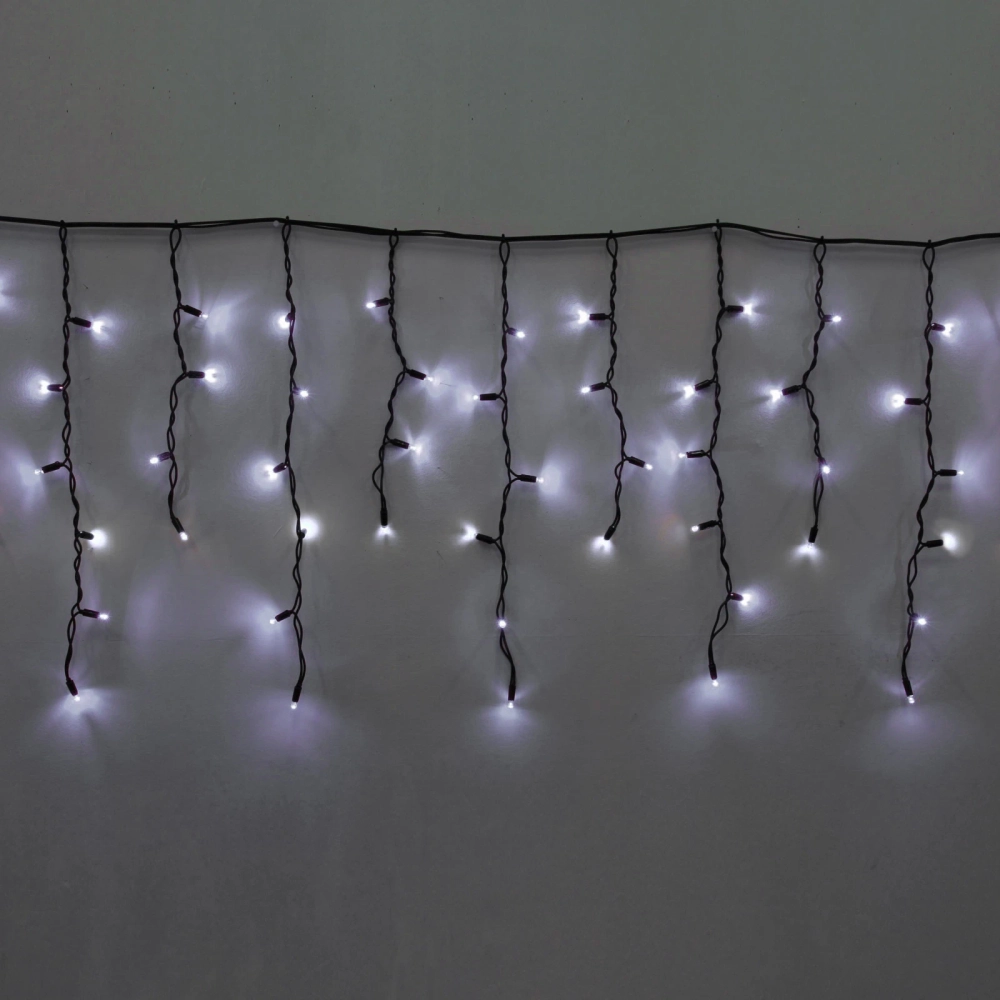 Гирлянда для улицы БАХРОМА «Мерцание» ш5м* в40/60см 180 ламп LED, черный провод, IP-65, Белый (возможность соединения)