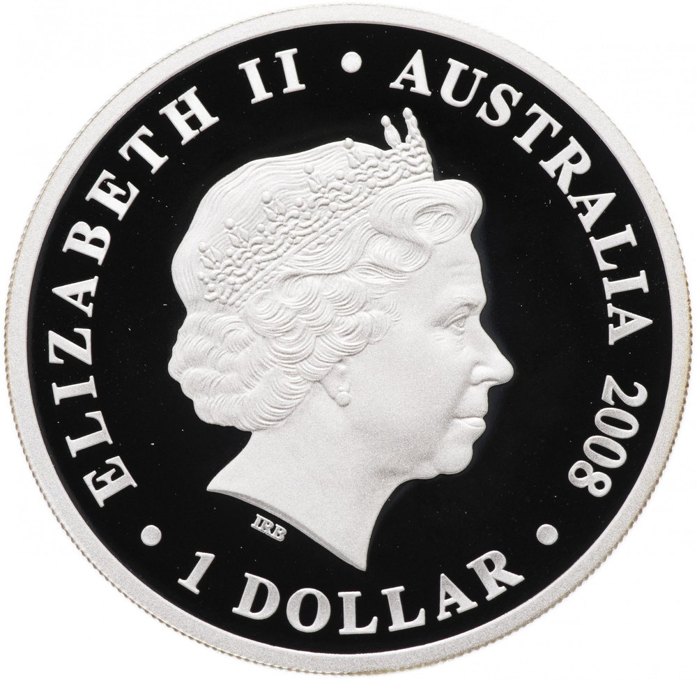 1 доллар 2008 год. Капитан Артур Филипп. Австралия Серебро