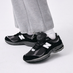 New Balance 2002R Black Dark Grey White