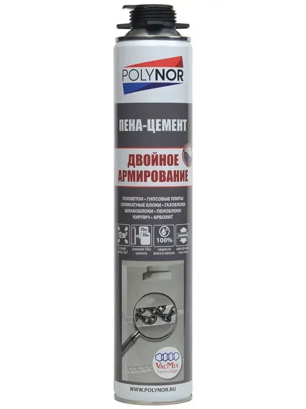 Пена-цемент POLYNOR двойное армирование (Полинор Двойное армирование)