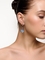 Серьги "Lovely" с голубым агатом Silver