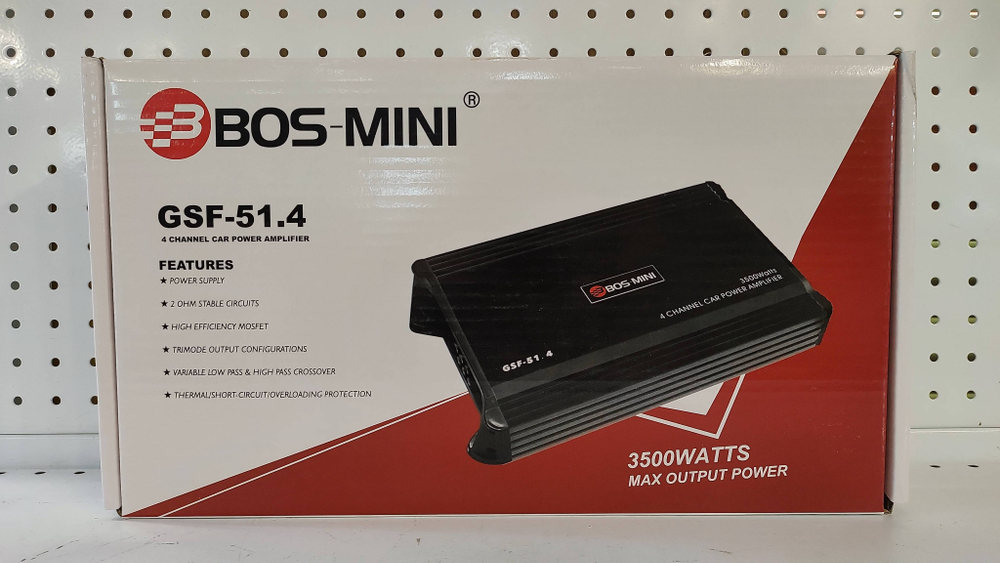 BOS-MIN GSF-51.4 3500 W / Усилитель звука GSF-51.4 3500 W (4 канала) (д34ш24в6)вес 1,945