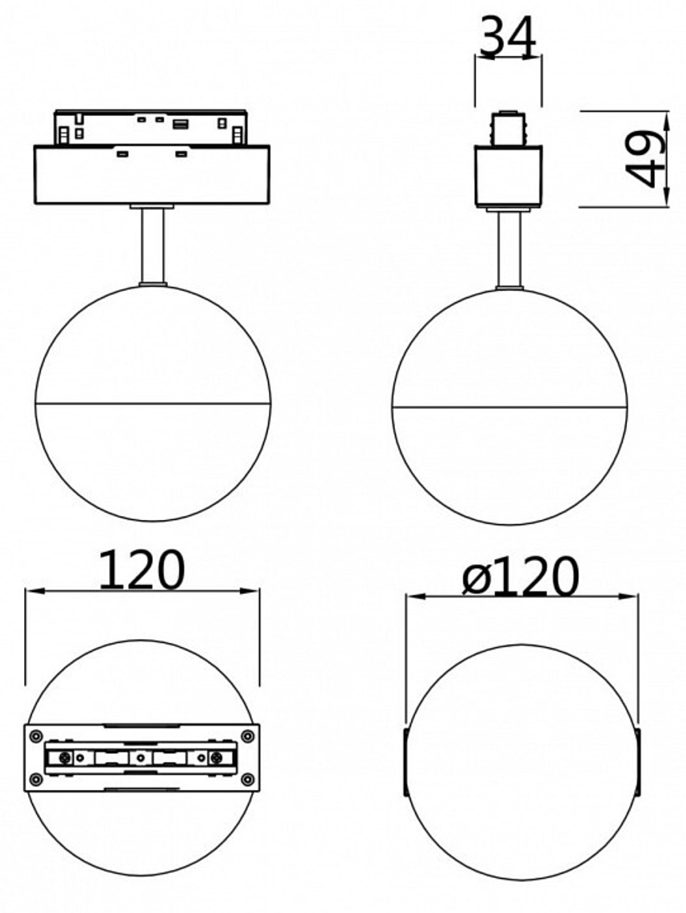 Трековый светильник Maytoni Technical TR017-2-10W4K-W