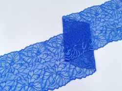 Эластичное кружево, 18 см, ярко-синее, (Арт: EK-2529), м