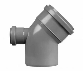 Отвод 110х45 гр. с выходом назад 50 мм Канализация