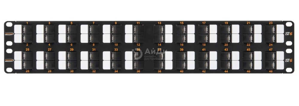 Коммутационная патч-панель Nikomax NMC-RP48UE2-AN-2U-BK