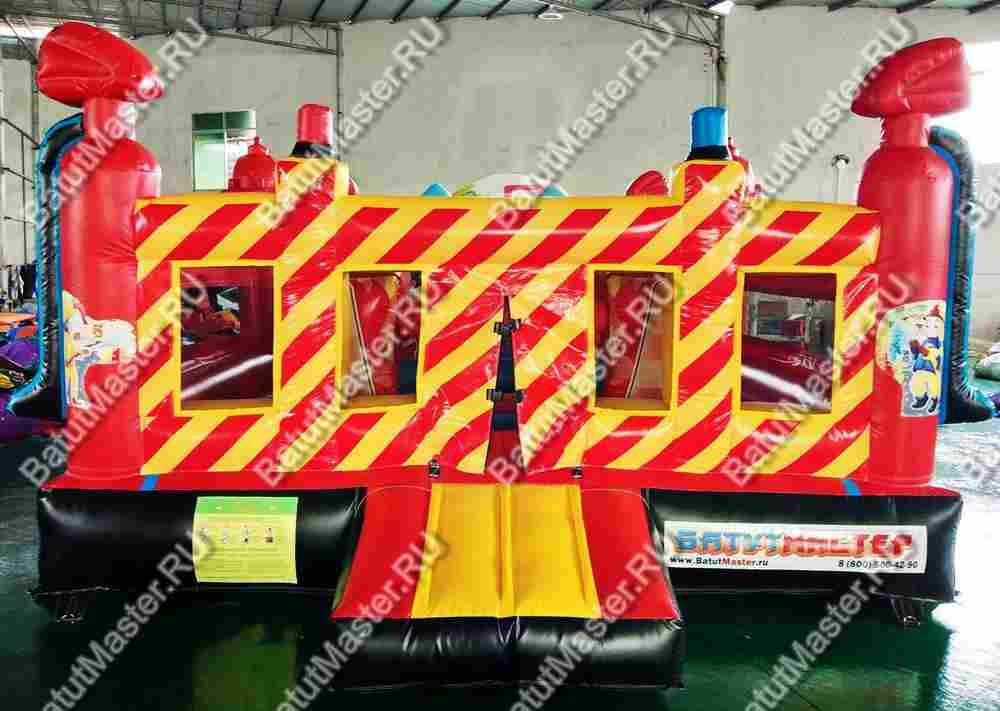 Надувной батут "Пожарная площадка" 6 4 2.8 м