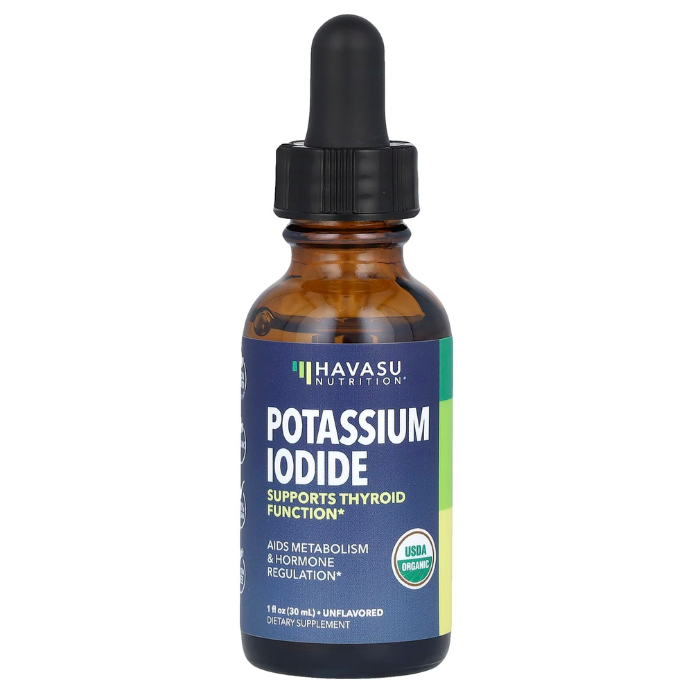 Havasu Nutrition, йодид калия, без добавок, 30 мл (1 жидк. унция)