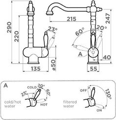 Смеситель OMOIKIRI KYOTO 2 PLUS G (арт.4994353)