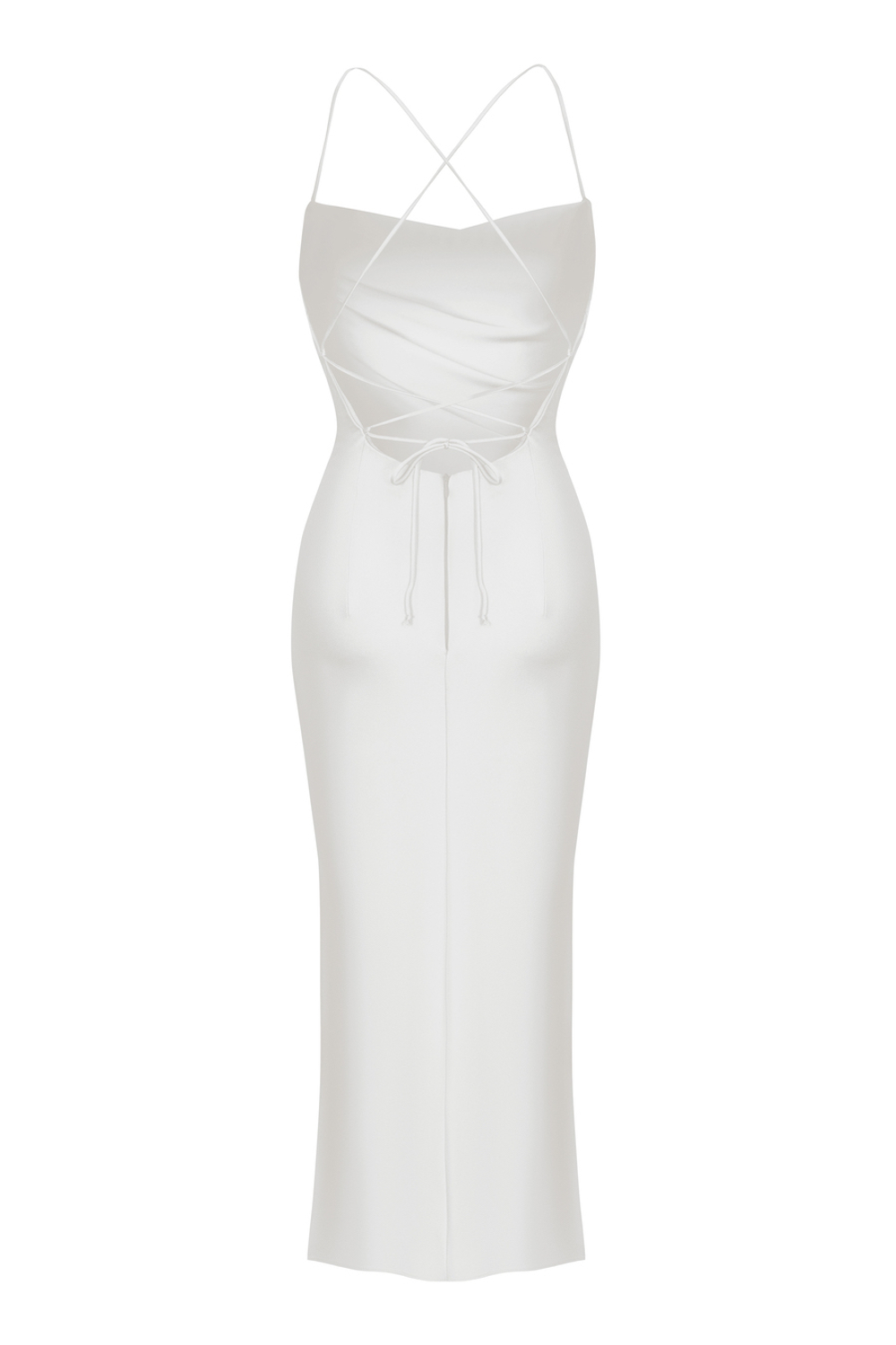 Платье-комбинация миди из сатина