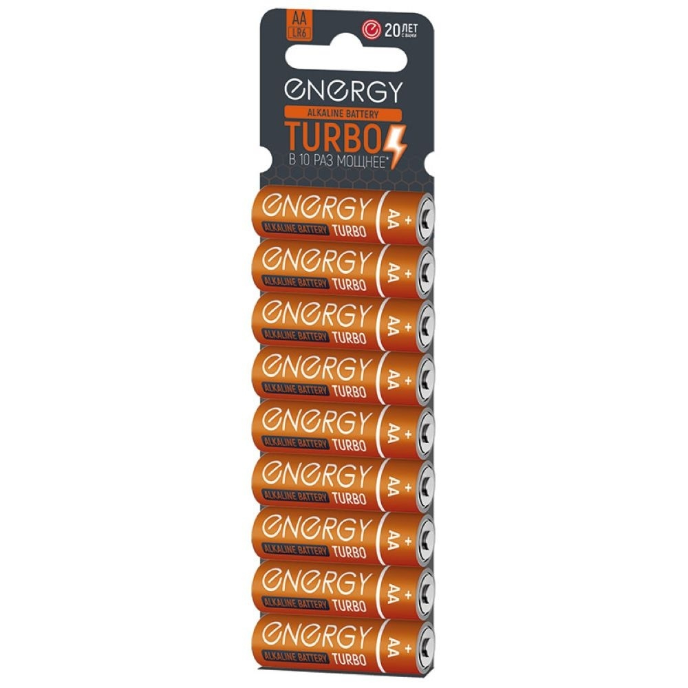 Батарейка алкалиновая Energy Turbo LR6/10KS (АА) 107054-SK