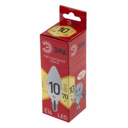 Лампа светодиодная ЭРА RED LINE LED B35-10W-827-E14 R E14 / Е14 10 Вт свеча теплый белый свет | Лампы cветодиодные Свеча (B/C)