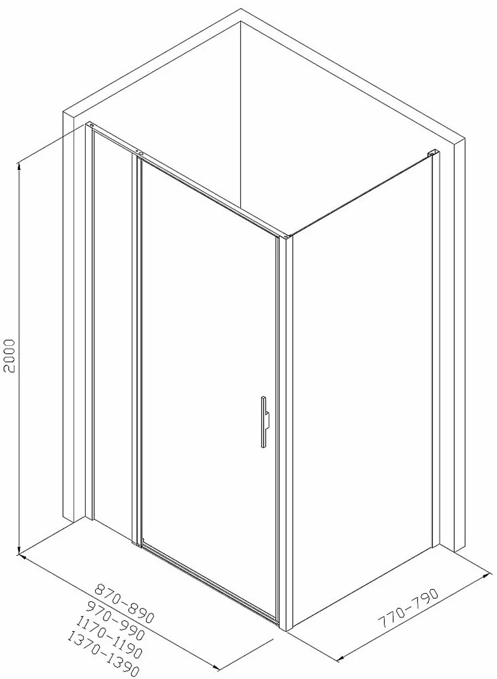 Душевой уголок Allen Brau Priority 3.31026.BA+3.31041.BA 90х80 стекло прозрачное/профиль брашированное серебро