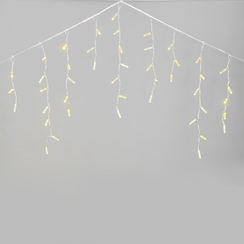 Светодиодная бахрома 3,1*0,5 м., 120 LED, шампань, статика, прозрачный провод ПВХ, LTC (PIL120CAP-10-2CH)