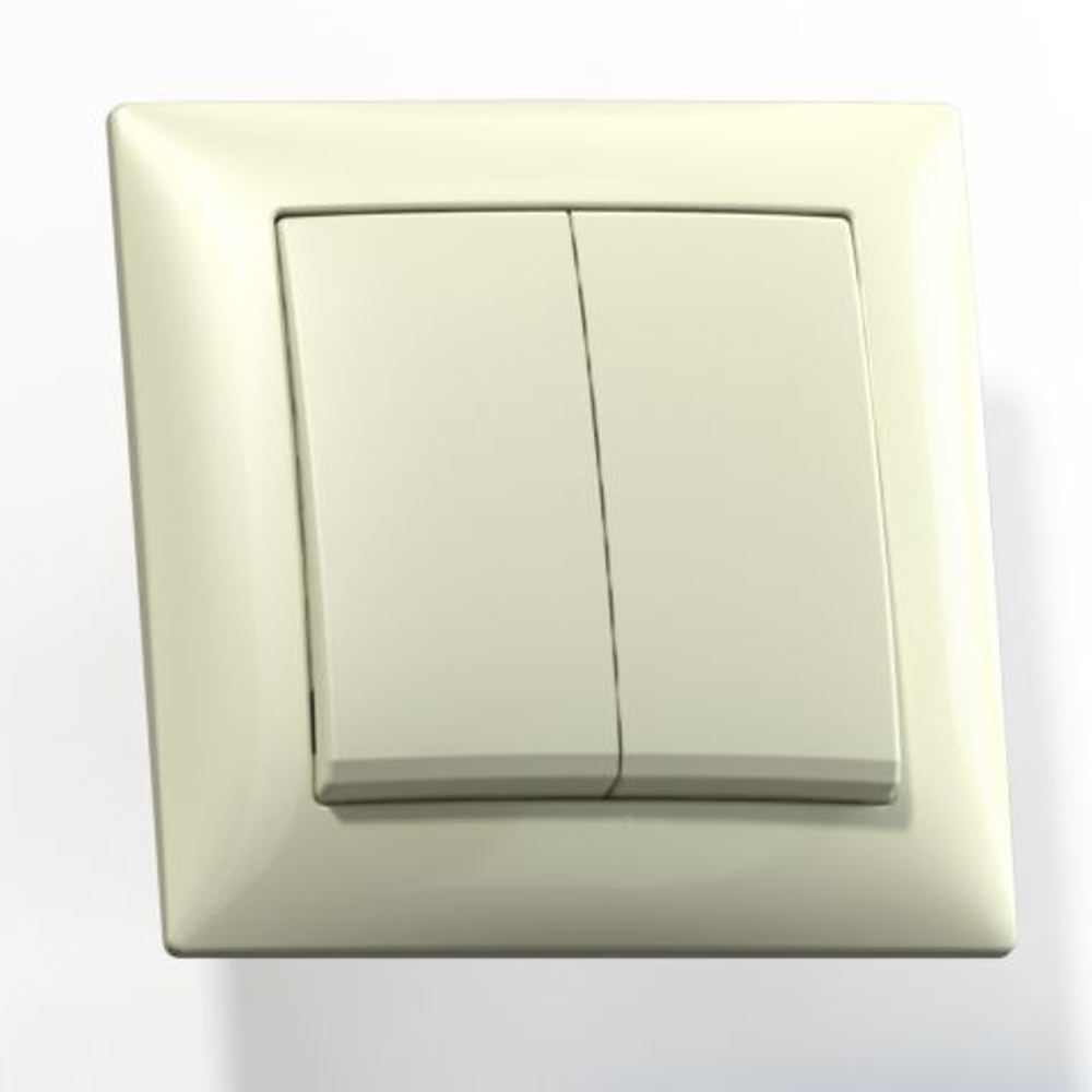 "СЕЛЕНА"Выключатель скрытой установки двухклав. 10А С510-379 "с/к" Кунцево Электро