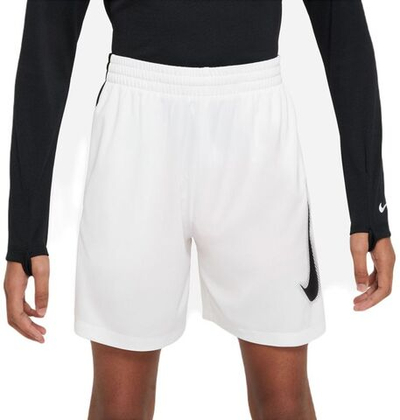 Шорты для мальчика теннисные Nike Boys Dri-Fit Multi+ Graphic Training Shorts - white/black/black