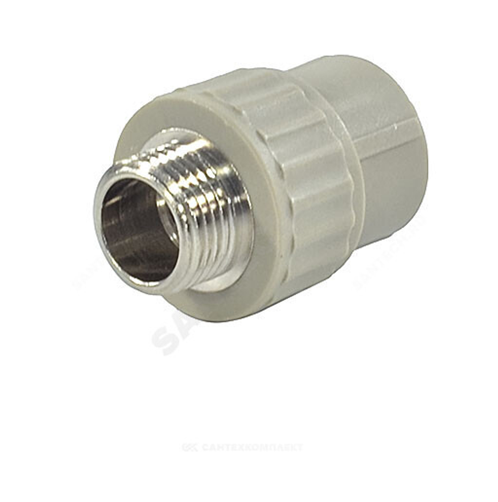 Муфта PP-R комбинированная серая Дн 25х3/4" НР VALFEX 10130025Г