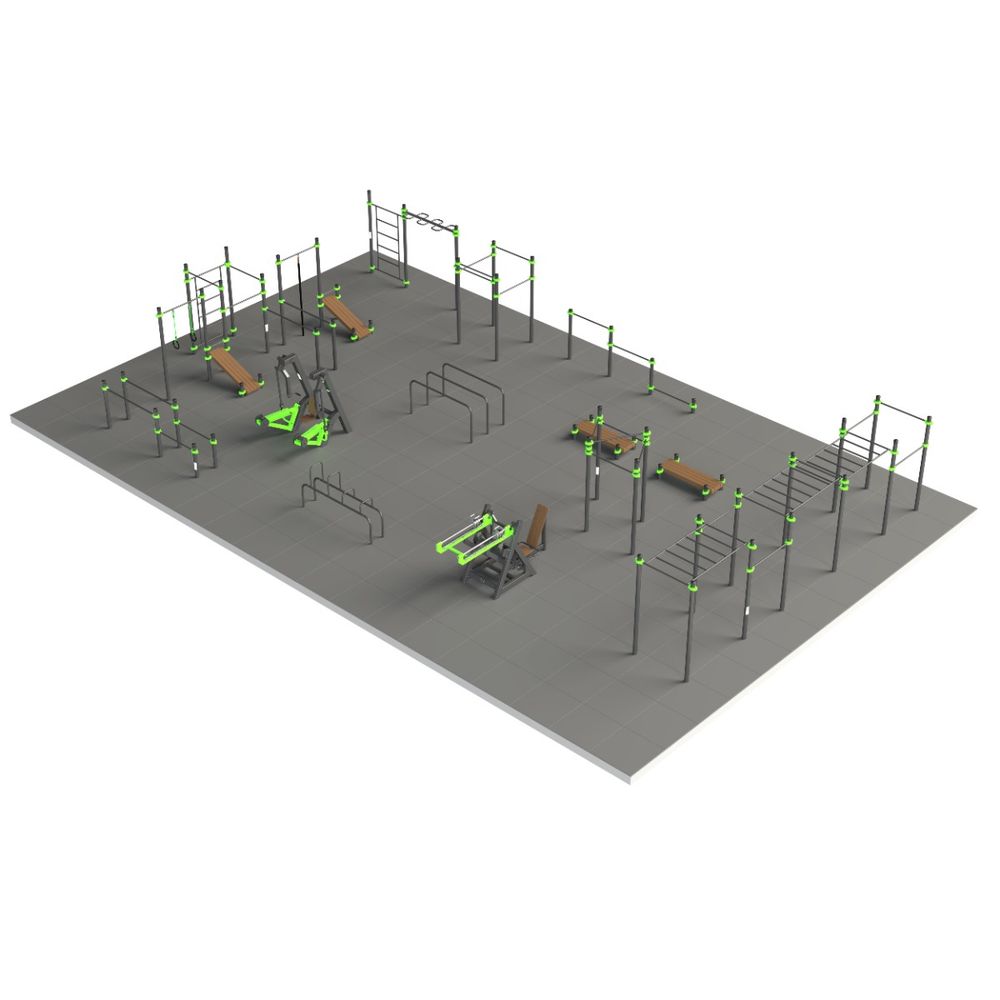 S-1023 Спортивная площадка 240 кв.м (по приказу Минспорта №107) ZAVODSPORTA