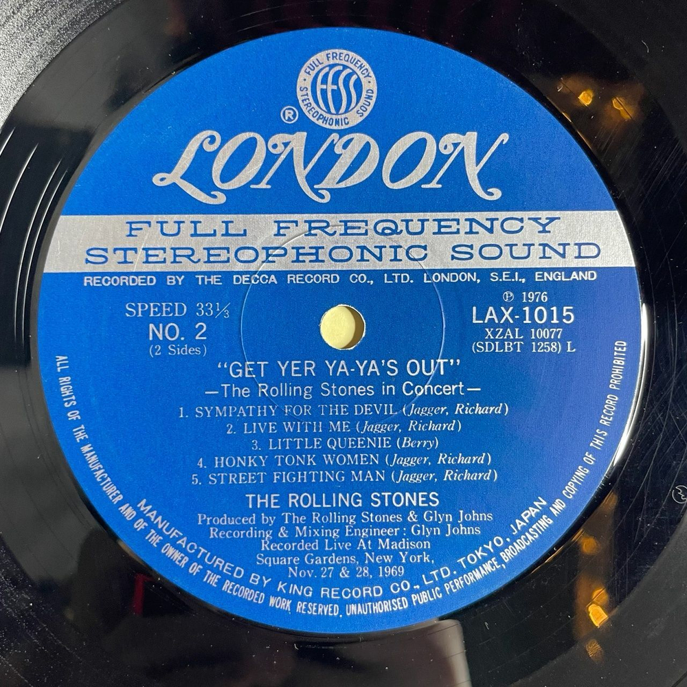 Винтажная виниловая пластинка LP Get Yer Ya Ya Out The Rolling Stones In Concert (Japan 1976) (No Obi)