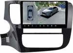 Магнитола Mitsubishi Outlander 3 2012-2022 (левый руль) - FarCar BX1006M-360 монитор 9.5" 2K QLED на Android 13, 6Гб+128Гб, CarPlay, 4G SIM-слот, 4 камеры в комплекте