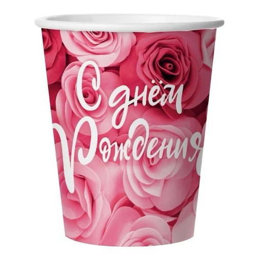 Стаканы 250мл 6шт Симфония роз