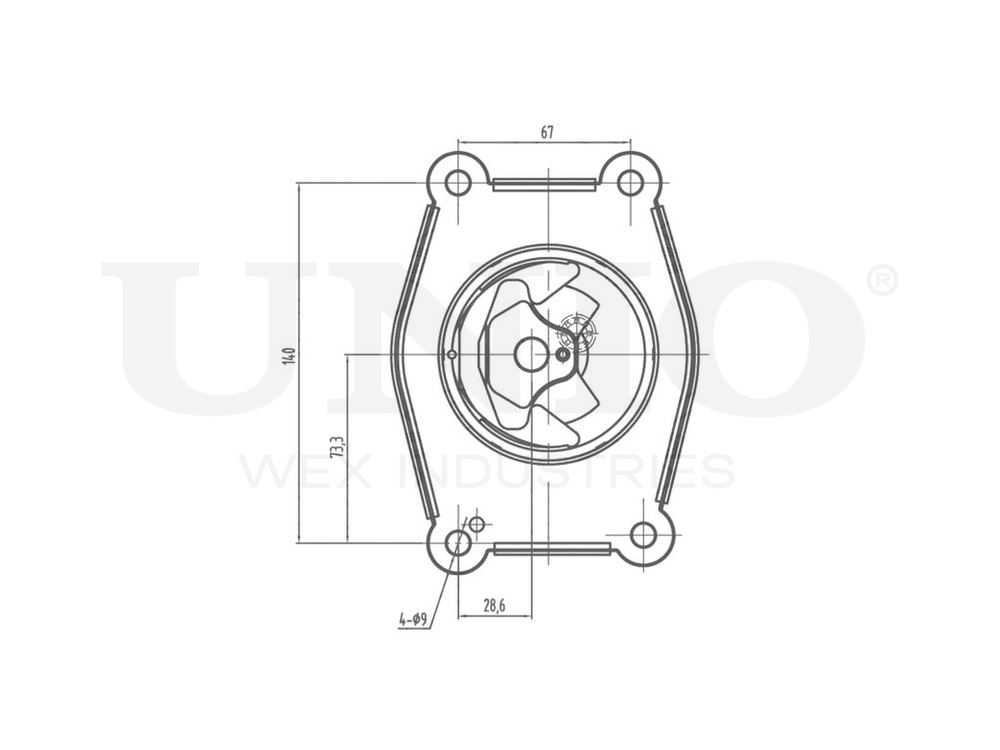 Опора двигателя передняя левая UNIO RMP-15134