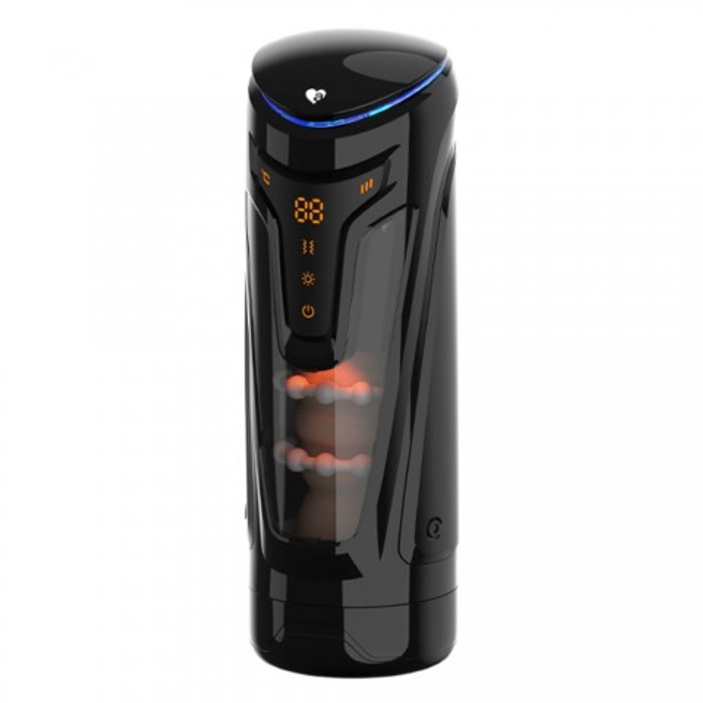 Инновационный мастурбатор Warrior с пенетрацией и массажем бусинами от Amovibe