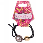 Резинка для волос 1шт «Кокетка - Krasa Kiki», микс 5 цветов, d-5.5см