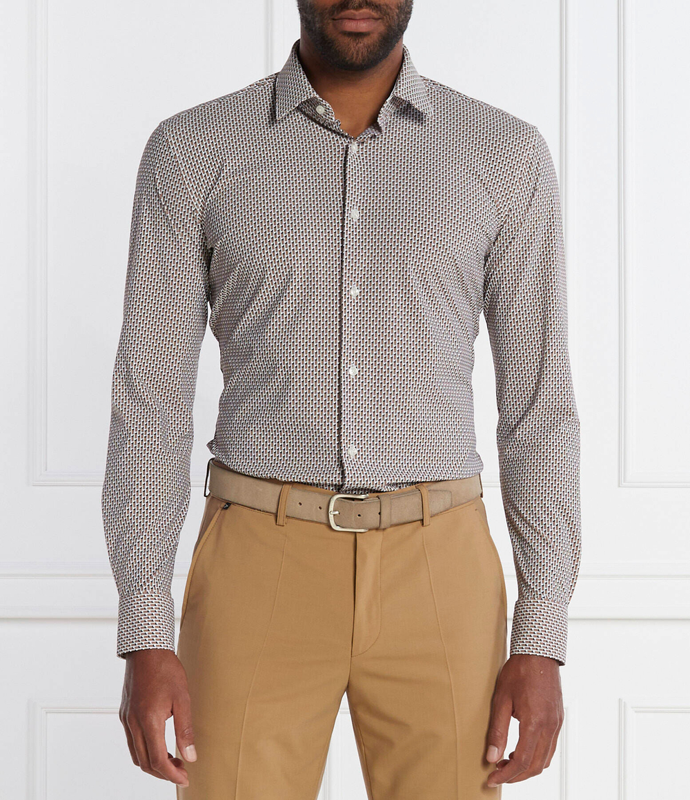 Рубашка P-HANK-s-kent-C1-222 BOSS BLACK - коричневый(50508738)