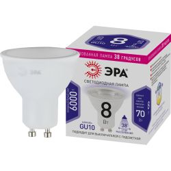 Лампа светодиодная ЭРА STD LED Lense MR16-8W-860-GU10 8Вт линзованная софит холодный белый свет GU10