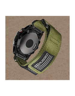 Нейлоновый ремешок Hemsut Rugged 26 мм для Garmin Fenix 7x 6x 5x, Tactix 7 Delta, Enduro 2, Instinct 2X (Хаки)