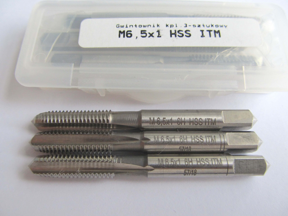 Метчик компл. из 3-х шт. M6.5x1 HSS