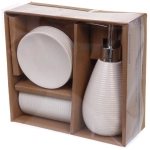 Набор для ванной из 3-х предметов керамический «Сантана» белый