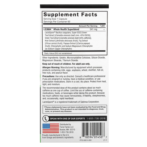 Force Factor, ProbioSlim, средство для поддержки пищеварения и коррекции веса, 60 капсул