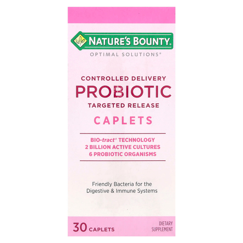 Nature's Bounty, Optimal Solutions®, пробиотик, контролируемая доставка, 30 капсул