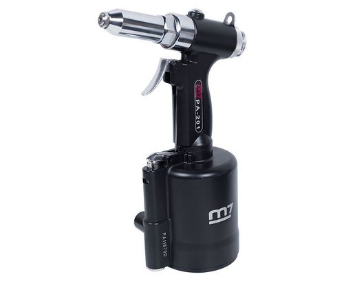 Пневмогидравлический заклепочник MIGHTY SEVEN (PA-201V) для заклепок диаметром 2,4 до 6,4 мм, пневмоудержание заклепки