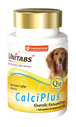 UNITABS CalciPlus Витаминно-минеральный комплекс для собак для зубов и костей (100 таблеток)