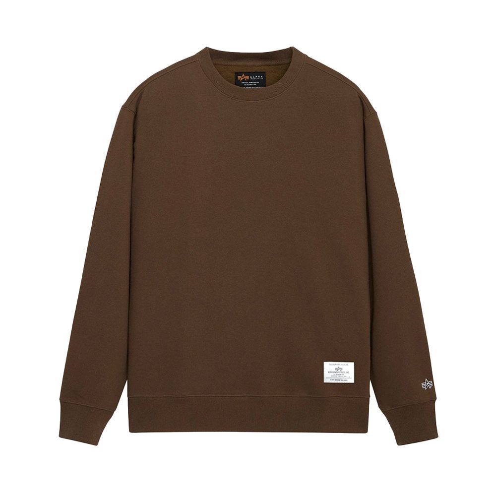 Свитшот Alpha Industries Essential Crewneck Espresso (Темно-Коричневый)